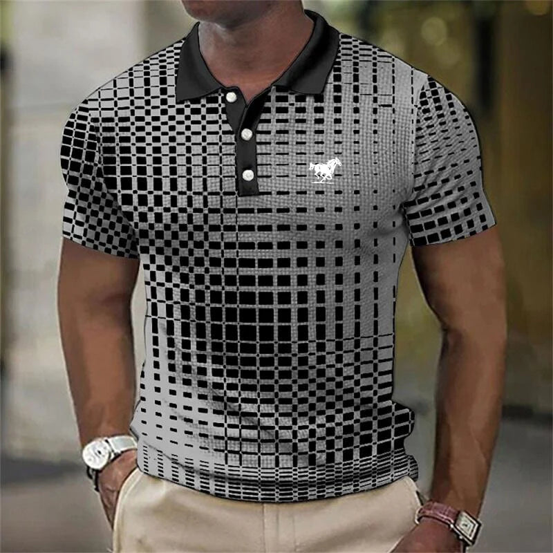 Men Summer Short Sleeve Fashion Casual Polo Shirt